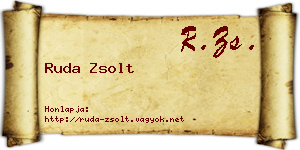 Ruda Zsolt névjegykártya